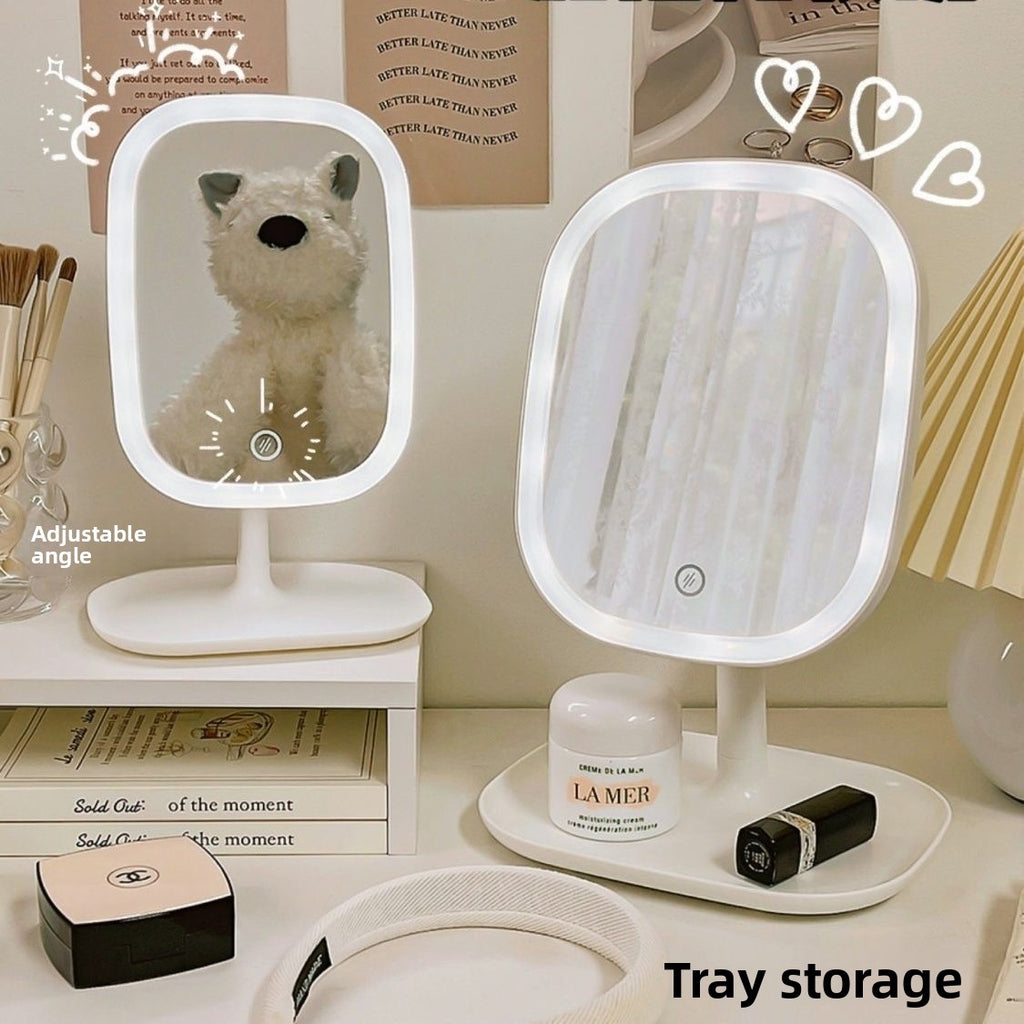 LED Smart Makeup Mirror with Storage – Lighted Vanity Mirror