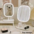 LED Smart Makeup Mirror with Storage – Lighted Vanity Mirror