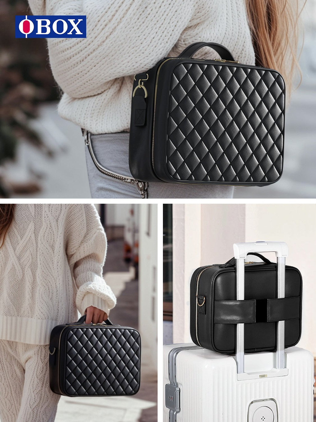 Makeup Bag with Mirror & LED Lamp – All-in-One Lighted Beauty Case for Travel & Home