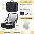 Makeup Bag with Mirror & LED Lamp – All-in-One Lighted Beauty Case for Travel & Home